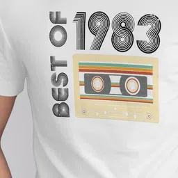 Seekbuylove Best Of 1983 Printed Round Neck Bio Finish Pure Cotton T-shirt image 2