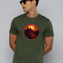 KaamBhari Graphic Printed Round Neck Regular Fit Cotton T-shirt-picture-16