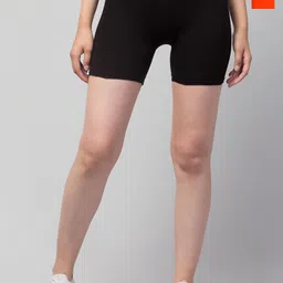 Attire Zone Women Pack of 2 Skinny Fit Low-Rise Moisture Absorbent Cycling Sports Shorts-picture-12