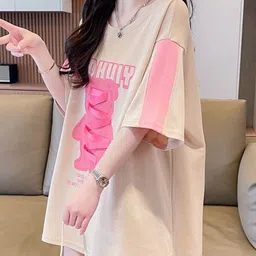 StyleCast x Revolte Women Abstract Printed Round Neck Cotton Top image 2