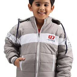 Anixa Boys Colourblocked Winter Hooded Puffer Jacket-image-43