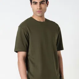 R&B Men Solid Round Neck Relaxed Fit T-shirt image 5
