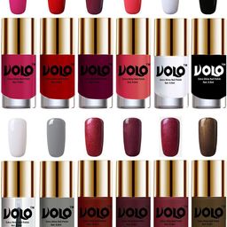 VOLO Set Of 12 Luxury Super Shine Nail Polish - 9.9 ml Each- Combo-No-199-picture-22