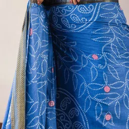 Mitera Ethnic Motifs Ready to Wear Bagru Saree image 4
