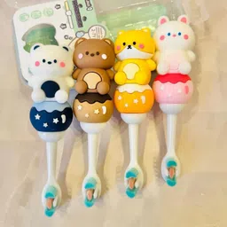 cpm Toothbrush, Extra Soft Bristles, 2-7 Years old kids, Multicolor (Random) 2 Pcs Soft Toothbrush-picture-28