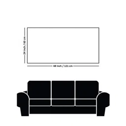 nestroots Black Canvas Framed Autumn Serenity Forest Waterfall Escape Wall Painting(24X48 Inch) image 2