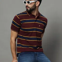 UNIBERRY Men Striped Polo Collar T-shirt-picture-41