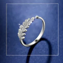 Teeragaj Set Of 2 Stone-Studded Adjustable Couple Finger Rings image 2