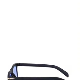 Being Better Unisex Blue Lens & Black Rectangle Sunglasses with image 4
