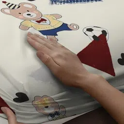 WEAVE AND DECOR Off White Cartoon Characters 300 TC Bedsheet with 2 Pillow Covers image 5