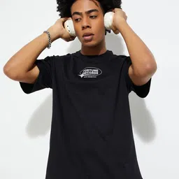 max Men Relaxed Fit Typography Printed Cotton T-shirt image 3