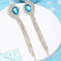 KPOP Gold-Plated Contemporary Rhinestone Drop Earrings-picture-41