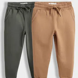 Orange Sugar Kids Unisex Pack of 3 Winter Fleece Joggers-image-34