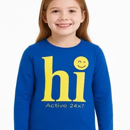 INAXIFASHION Girls Typography Printed T-shirt-picture-44