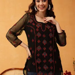 ADA Ethnic Motifs Embroidered Kurti-picture-19