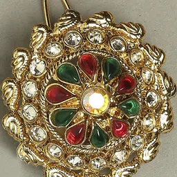 Anouk Gold-Plated Artificial Stones and Beads Studded Bun Pin Head Jewellery image 3