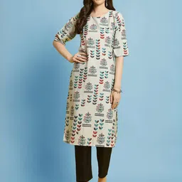 Ethnic basket Women Multicoloured Poly Crepe Kurta Sets-picture-20