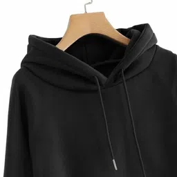 juneberry Women Full Sleeve Solid Hooded Sweatshirt image 4