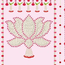Backdropon Pink Backgroung With Flower's Lotus Design Rectangular Backdrop Festive Decor-picture-28