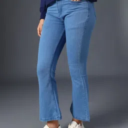 LIMEROAD Women Regular Fit Mid-Rise Stretchable Jeans-picture-10