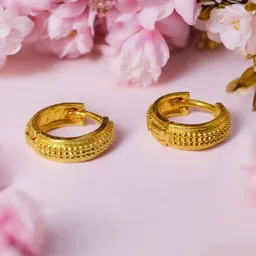 SHREE KRISHNA SHOPPING Unisex Gold-Plated Brass Earrings image 1