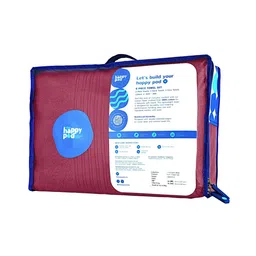 The Happy Pod 6 Piece Magenta 380 GSM High Absorbent Cotton Towel Set image 5