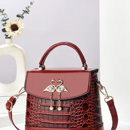 StyleCast Women Textured Structured Embellished Satchel Bag-picture-28