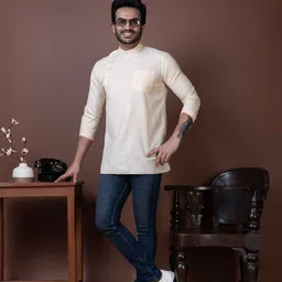 DEVOILER Men Mandarin Collar Kurta image 2