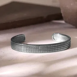 GIVA Men 925 Sterling Silver Rhodium-Plated Cuff Bracelet-picture-36