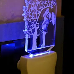 1ST TIME Red & White Printed Acrylic Contemporary Abstract Shaped Shaped Wall Lamp image 3