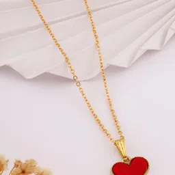 DressBerry Gold-Plated Heart Shaped Pendants with Chains image 2