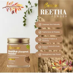 CURSIVE 100% Natural Organic Reetha Powder- 100 g image 2