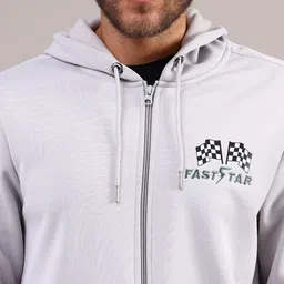 LIMEROAD Men Printed Hooded Sweatshirt image 3