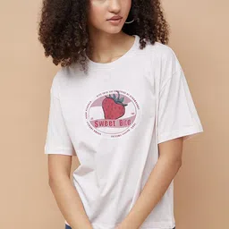 Fame Forever by Lifestyle Graphic Printed Drop Shoulder Sleeves Pure Cotton T-shirt-picture-30