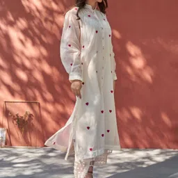 Anni Designer Women Geometric Embroidered Kurta with Palazzo image 3