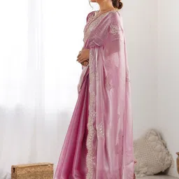 GEN Z TRENDS Embellished Organza Saree image 3
