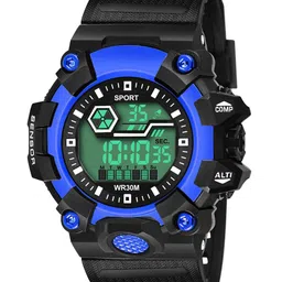 ON TIME OCTUS Kids Round Dial & Bracelet Style Straps Digital Watch DIGI-033 BLACK BLUE image 3