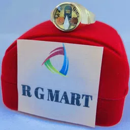 R G MART Unisex Gold-Plated Brass Finger Ring image 3