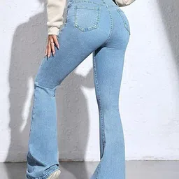 BAESD Women Bootcut High-Rise Stretchable Jeans image 3