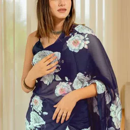 KALINI Floral Printed Saree image 3