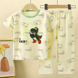 StyleCast x Revolte Boys Printed Short Sleeves Pure Cotton T-shirt With Trousers-picture-12
