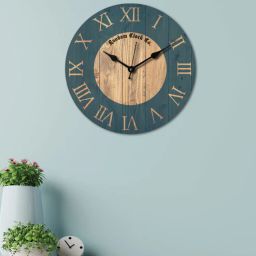random Sea Green MDF Rustic Modern Wall Clock-picture-39