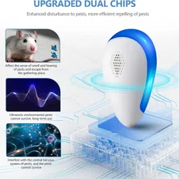 framar New Ultrasonic Pest Repeller Anti Cockroach Lizard Rat Mosquito Killer for Home image 2