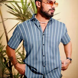 SANBROS Men Standard Striped Casual Shirt-picture-30