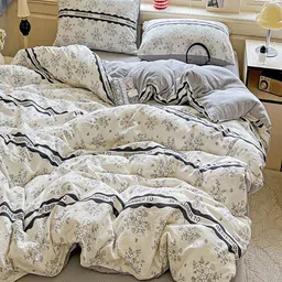 JC HOME Floral 4 Piece Double Queen Regular Bedding Set image 2