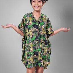 Tura Turi Floral Print Kaftan Mini Dress-image-23