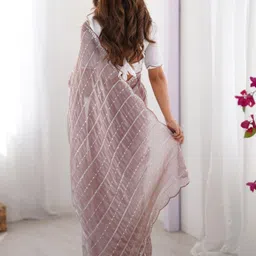 DEVATITHI Woven Design Sequinned Silk Blend Saree image 2