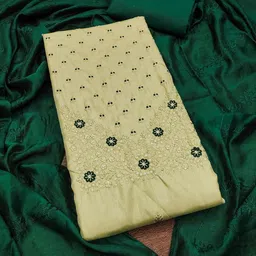 HERE&NOW Embellished Unstitched Dress Material-picture-32