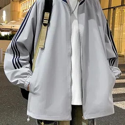 HERE&NOW Men Mock Collar Striped Tailored Jacket-picture-37