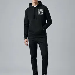 Manlino Men Printed Hooded Pullover Sweatshirt image 5